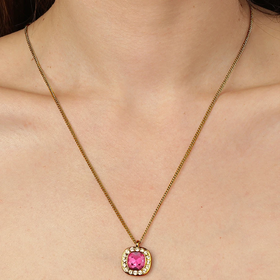 北京仓｜Dyrberg Kern-Kelly-粉色 项链［丹麦设计师］