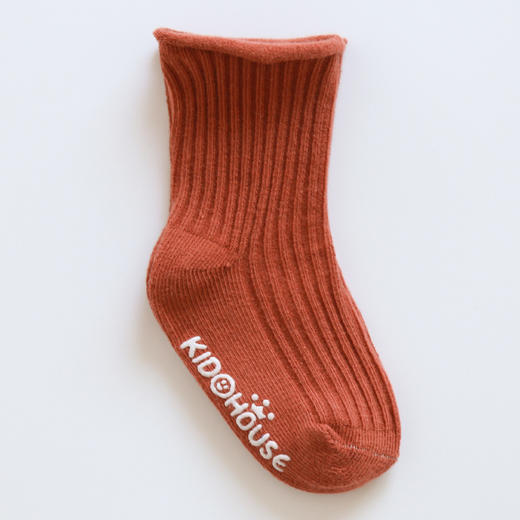 【3双装 双针卷边防滑宝宝罗口袜】22年春秋新款双针卷罗口宝宝袜子松口点胶防滑婴儿中筒学步地板袜 商品图5