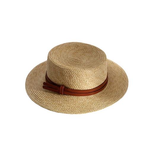 【服饰鞋包】夏季细草草帽女日系休闲韩版潮流大檐平顶礼帽女度假防晒遮阳帽 商品图4