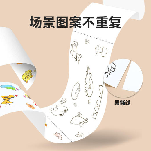 爱涂图画纸儿童涂鸦大画纸墙贴不脏墙可贴画卷纸幼儿园宝宝专用纸画画纸超大超长美术纸反复黏贴填色画本 商品图4