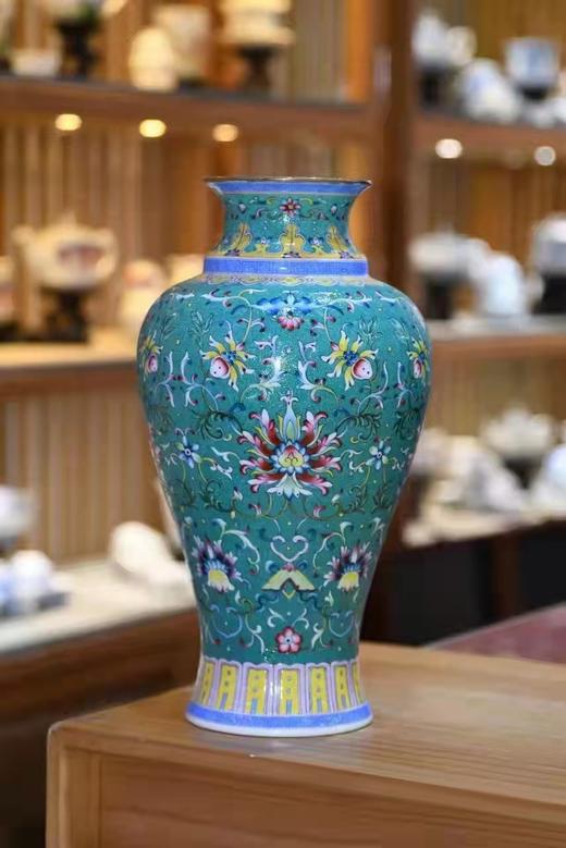 扒花福寿如意瓶 商品图0