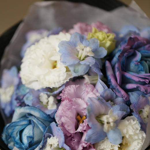 「敬·伯乐」波浪桔梗玫瑰花束 商品图1