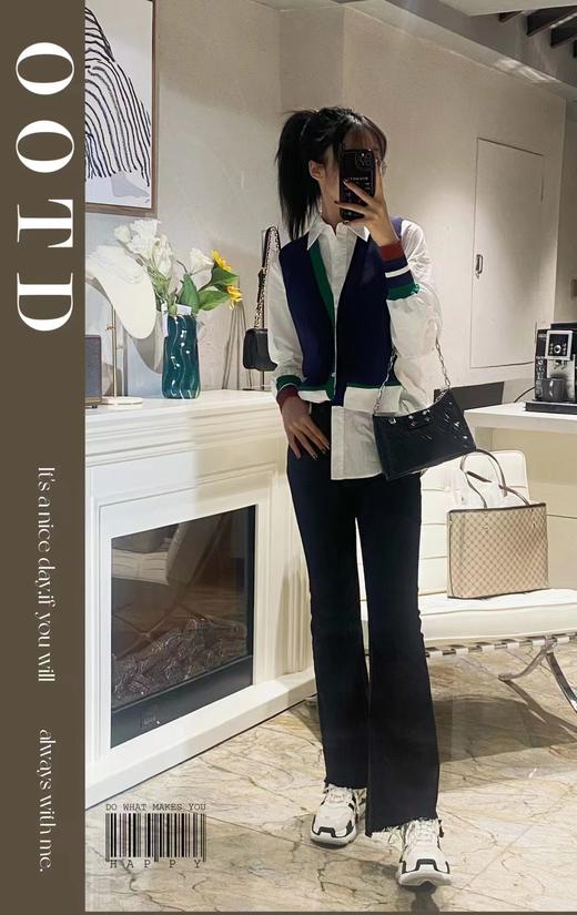 QG61618#修身显瘦喇叭牛仔裤 商品图0