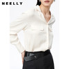 NEELLY纳俪商场同款秋季衬衫女单排扣长袖上衣百搭休闲简约通勤N22091B01129 商品缩略图3