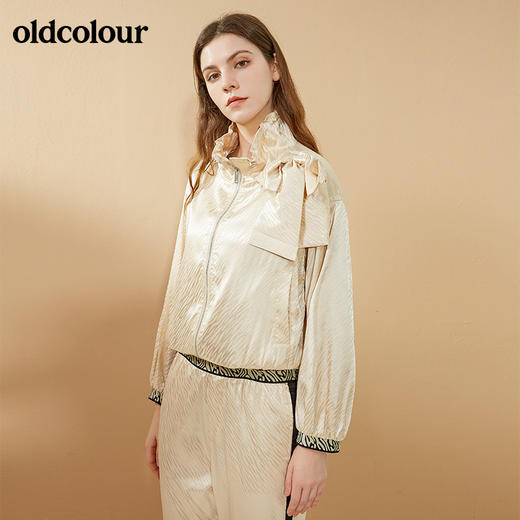 oldcolour2021秋季商场同款休闲长袖短外套棒球衫女N31041143 商品图2