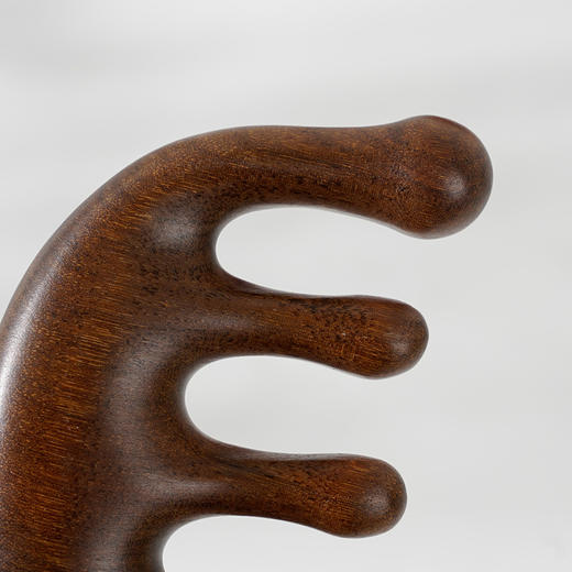 【中式木梳】圆头檀木梳头部经络梳按摩梳子金丝檀木梳便携宽齿五齿梳。ry 商品图3