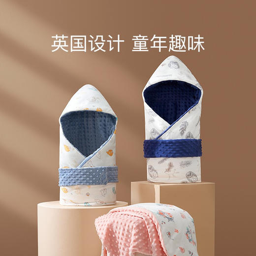 英国Evoceler伊维诗乐初生婴儿包被宝宝包单襁褓巾秋冬季新生儿厚款抱被【母婴】 商品图1