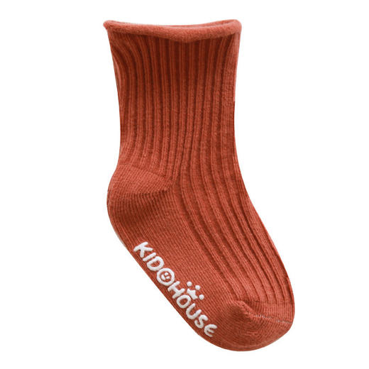 【3双装 双针卷边防滑宝宝罗口袜】22年春秋新款双针卷罗口宝宝袜子松口点胶防滑婴儿中筒学步地板袜 商品图4