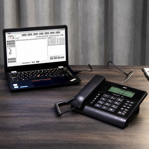 得力13550S电话机(黑色)(台) 商品图3