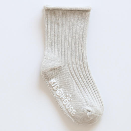 【3双装 双针卷边防滑宝宝罗口袜】22年春秋新款双针卷罗口宝宝袜子松口点胶防滑婴儿中筒学步地板袜 商品图6