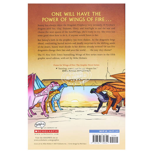 预售 【中商原版】火龙之翼 漫画5 预言龙和屠龙蛇的生死之战 A Graphic Novel Wings of Fire Graphic 5 英文原版 Tui T Sutherland 商品图1