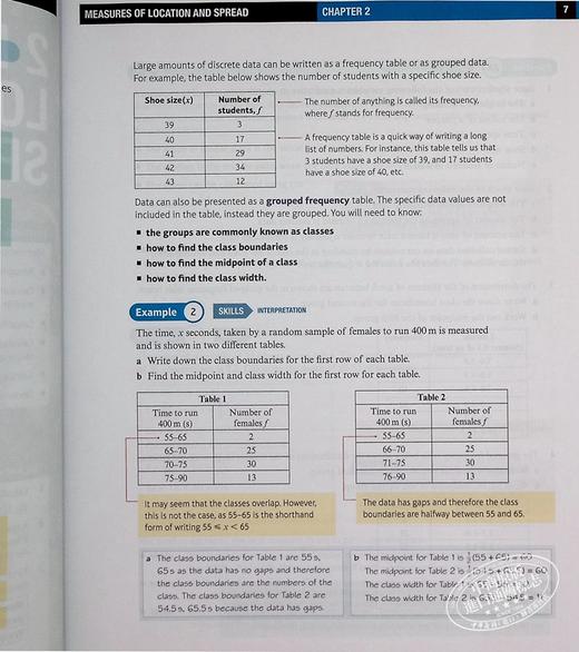 预售 爱德思国际A级数学统计1学生手册 Edexcel International A Level Mathematics Statistics 1 Student Book 商品图6