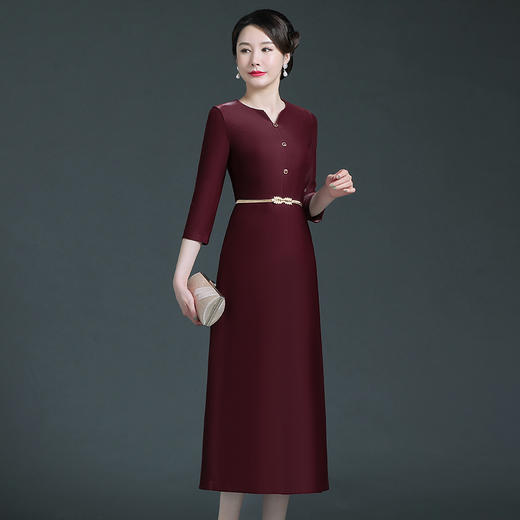 WD-WZ295宴会婚礼旗袍新款简约长款日常可穿婚宴装 商品图1