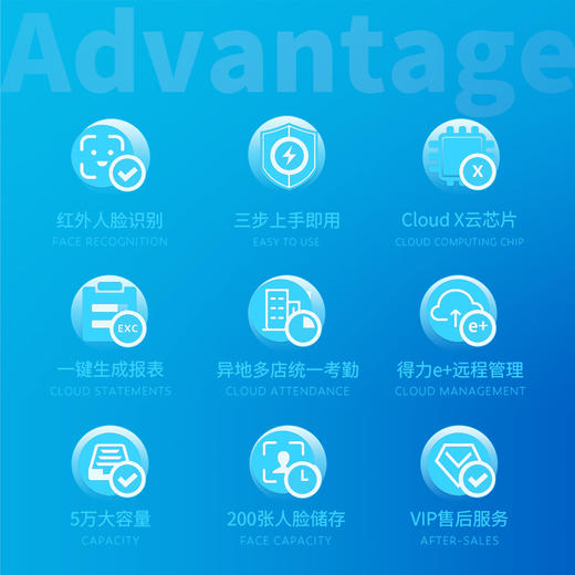 得力DL-D2智能云考勤机(银灰)(台) 商品图3