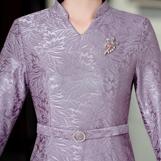 WD-WZ385高端大气喜婆婆旗袍大码鱼尾裙气质礼服高贵结婚订婚秋装 商品图1