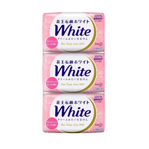 3块装 日本进口花王玫瑰花香香皂130g 洗澡沐浴皂 清洁补水滋润保湿不紧绷 商品图0