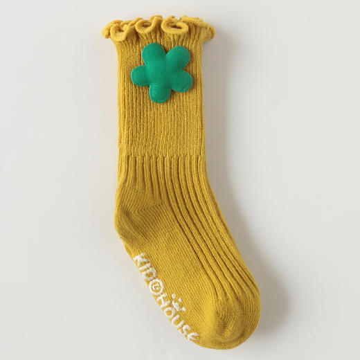 【缤纷色彩 防滑点胶 亲肤柔软无勒感】2022秋冬季新款精梳棉宝宝袜子婴幼儿童防滑底地板袜双针配饰中筒 商品图9