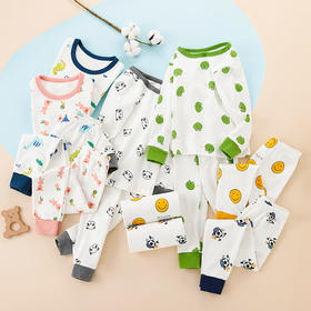 【两单起拍，一单不发货】【A类云感棉】SIIJJEYY秋冬季儿童6色睡衣纯棉男童男孩女童长袖宝宝印花家居服套装全棉