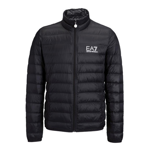 阿玛尼（ARMANI）男士纯色轻薄保暖可收纳立领羽绒服外套 商品图0