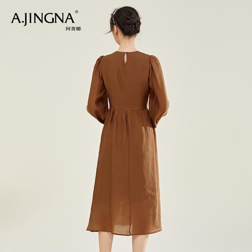 【特价不退换】阿菁娜秋季法式假两件蕾丝马甲绣花连衣裙F27Q212028 商品图3