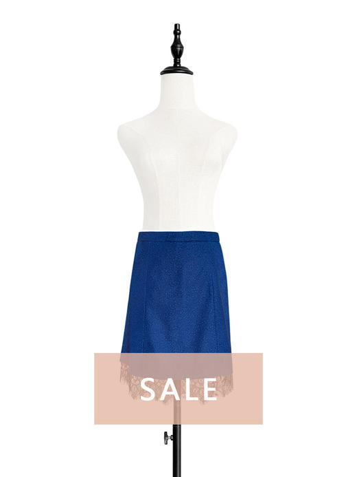 TYNVIE 蕾丝裙摆A型短裙-地中海蓝 商品图0