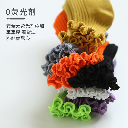 【缤纷色彩 防滑点胶 亲肤柔软无勒感】2022秋冬季新款精梳棉宝宝袜子婴幼儿童防滑底地板袜双针配饰中筒 商品图2