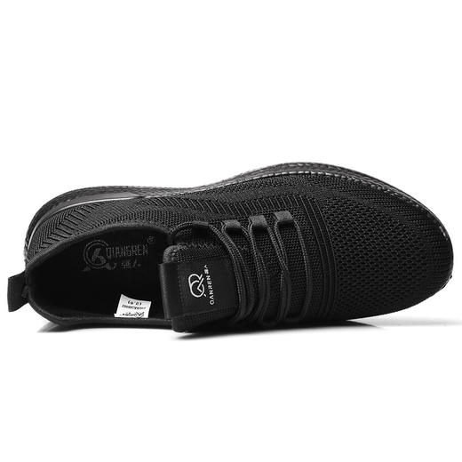 强人3515男飞织运动鞋秋季系带跑步鞋透气轻便网面软底青年休闲鞋 商品图10