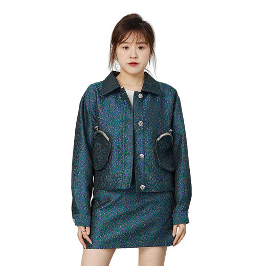 oldcolour2021秋季商场同款甜酷气质设计感小个子短外套N31041148 商品图4