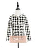 TYNVIE 小风琴领软呢短外套-黑白金线 商品缩略图0