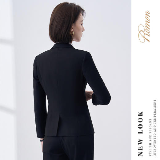 【上衣+裤子】罗蒙春秋女士西服套装职业正装商务通勤修身西装两件套 商品图1