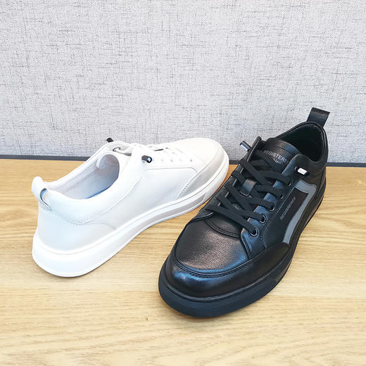 豪行新款秋季11391861真皮时尚休闲板鞋舒适百搭小白鞋轻便潮鞋 商品图1