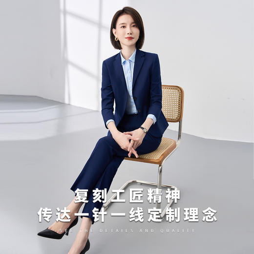 【上衣+裤子】罗蒙春秋西服套装女士正装商务通勤职业装两件套西装女 商品图2
