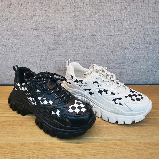 豪行2021春季新款21462132松糕厚底拼接休闲老爹鞋百搭透气运动鞋 商品图1
