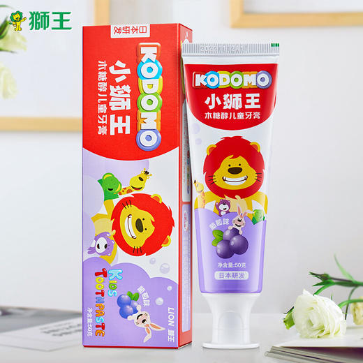 小狮王木糖醇儿童牙膏（葡萄）40克 商品图2