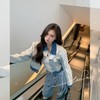 ins潮早春秋季小个子短款牛仔拼接显瘦外套2022年新款牛仔外套女 商品缩略图0