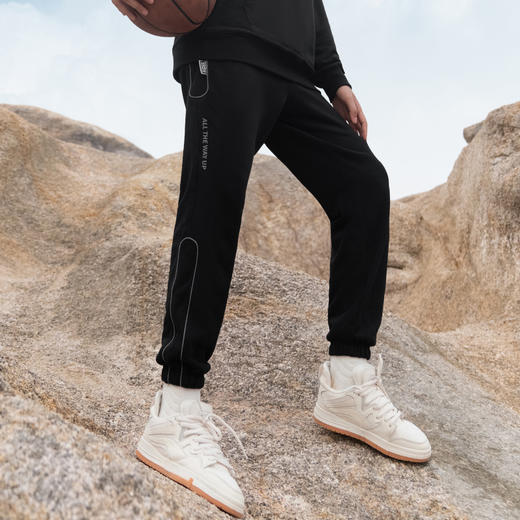 0.1% UZIS运动长裤男秋季针织篮球训练裤美式休闲跑步裤子[双圆] 商品图3