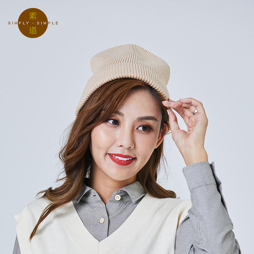 敦煌有机彩棉 素道情侣针织帽 男女秋冬保暖帽子 防风纯棉帽 商品图2