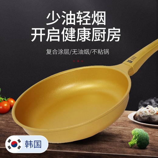 KUC 金色不粘煎锅燃气电磁炉通用锅具 20cm/24cm 商品图0