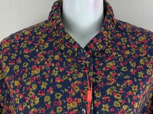 千佰渡春秋外套女士碎花立领夹克衫宽松加里上衣妈妈装棉 商品图1