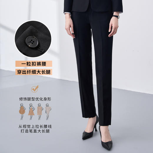 【上衣+裤子】罗蒙春秋女士西服套装职业正装商务通勤修身西装两件套 商品图4