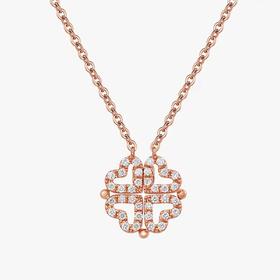 潮宏基 心有灵犀 钻石坠链