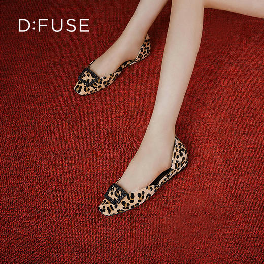 D:FUSE/迪芙斯春季新品法式小方头平底单鞋DF31114001 商品图14
