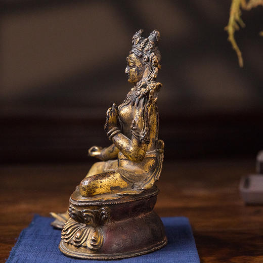 清 铜鎏金绿度母 商品图4