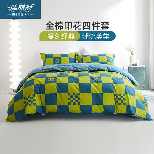 佳丽斯四件套纯棉全棉100床上用品被套床品被单ins床单三件套夏季 商品图1
