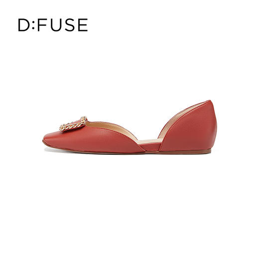 D:FUSE/迪芙斯春季新品法式小方头平底单鞋DF31114001 商品图5