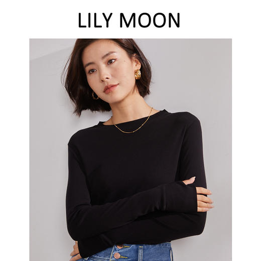 LILY MOON桑蚕丝德绒天丝打底衫——i陪娃 商品图0
