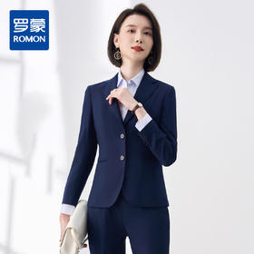 【上衣+裤子】罗蒙春秋女士西服套装职业正装商务通勤修身西装两件套