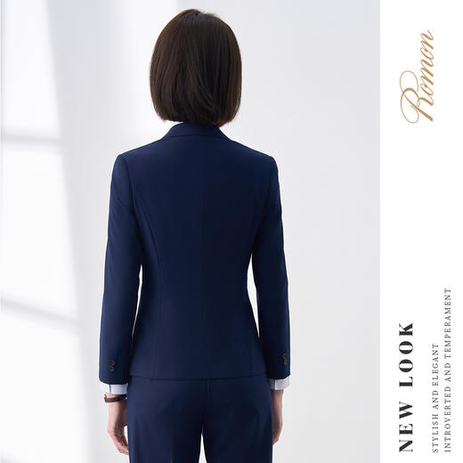 【上衣+裤子】罗蒙春秋女士西服套装职业正装商务通勤修身西装两件套 商品图1