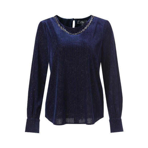 EITIE爱特爱秋季新款修身显瘦纯色上衣女6713409 商品图6