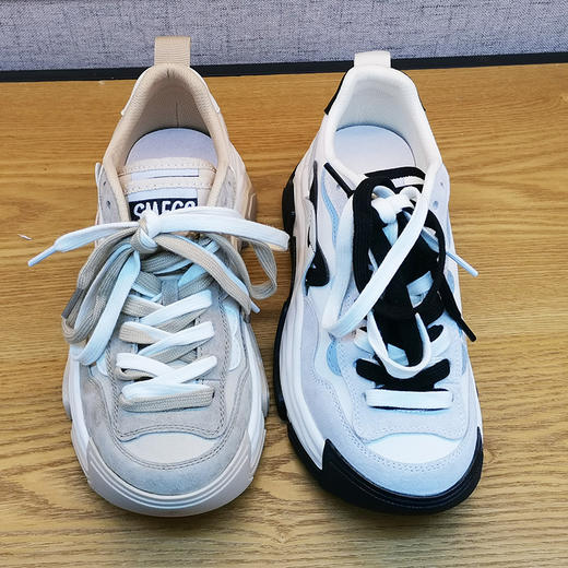 豪行软底22178221老爹鞋松糕底女鞋百搭厚底运动鞋女 商品图5